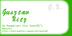 gusztav uitz business card